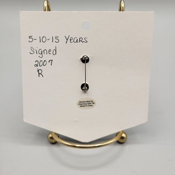 Charming Tails Lapel Pin 5-10-15 Years Triple Anniversary Club Member Autograph - Picture 3 of 4